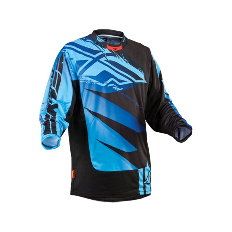 Fly Racing 2013 Kinetic Inversion BMX Race Jersey-Blue/Black Youth Small