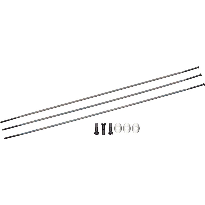 Zipp Straight Pull Spokes and Nipples, CXRay 248mm Black, 3-pack