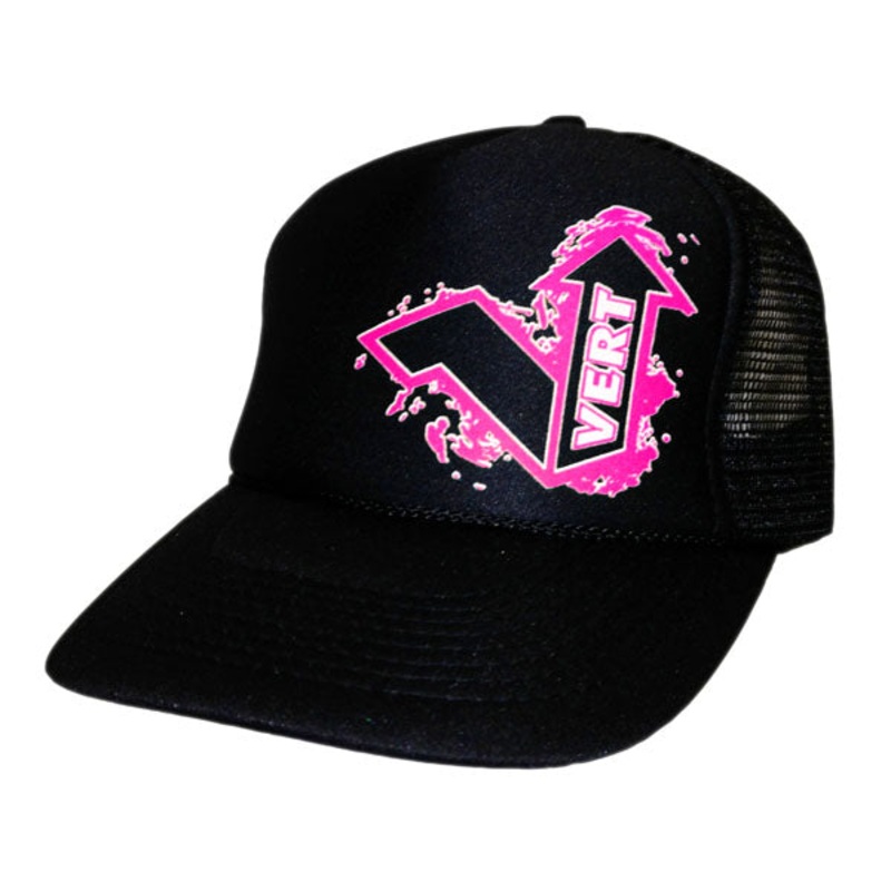 Vert Adjustable Trucker Hat-Black/Pink