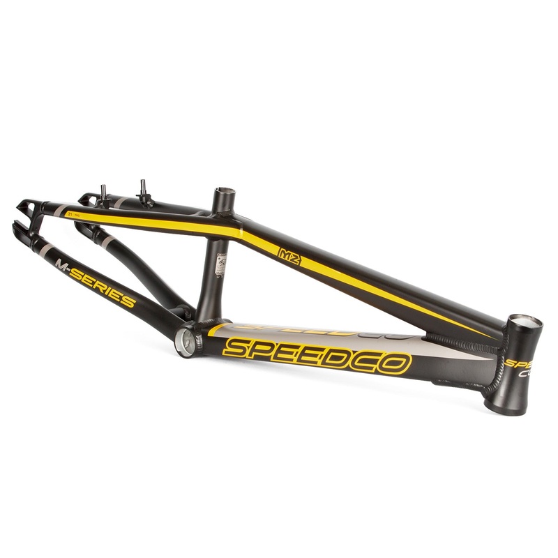SpeedCo M2 Alloy BMX Race Frame-Matte Black/Yellow Mini