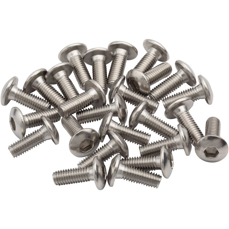 BikeFit Cleat Screws, 25-Pack, 14mm, Universal / Look / Shimano Compatible, 4mm Hex, M5 X 0.8