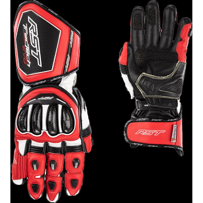 RST Tractech Evo 4 Ce Glove Red/White/Black Lg Red/White/Black 10