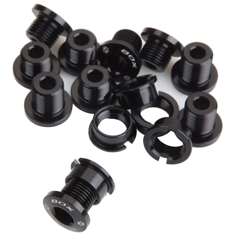 BOX ONE ALUMINUM CHAINRING BOLTS 15PCS BLACK