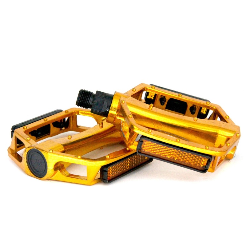 ISD – Platform Pedals 9/16 – Multi Colors Anodize Gold