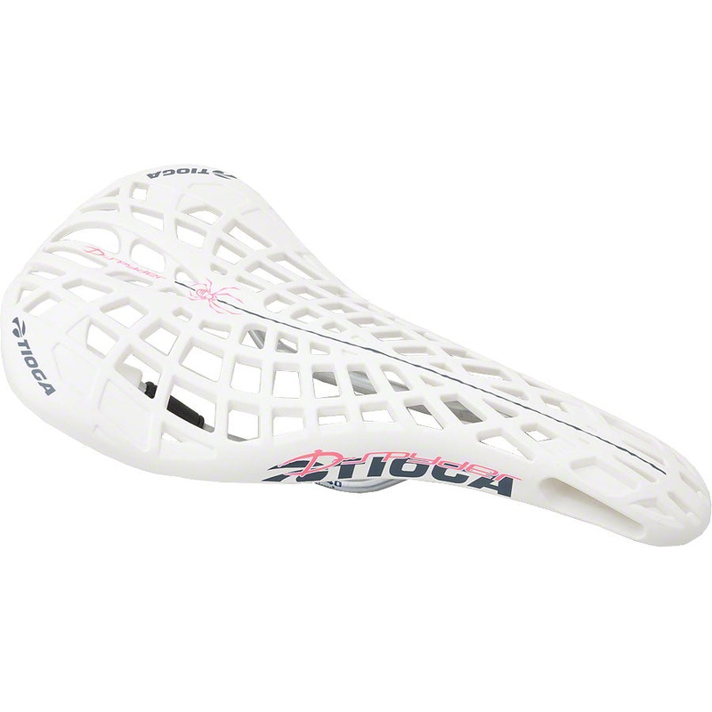 Tioga D-Spyder BMX Seat – Chromoly, White