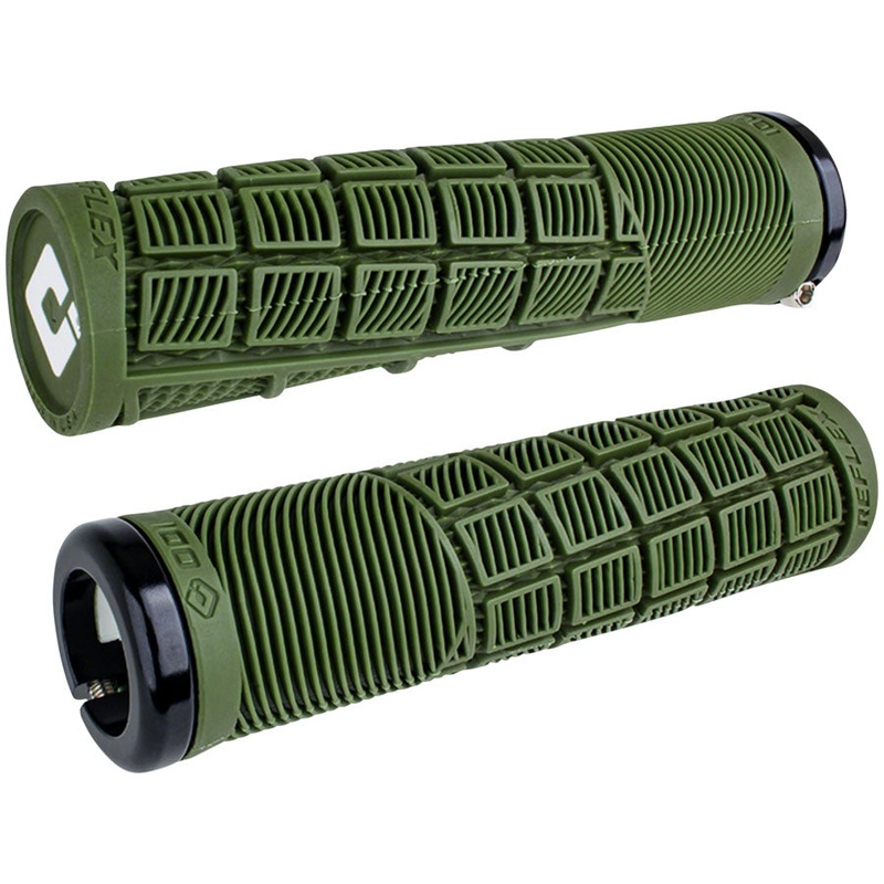 ODI Reflex V2.1 Grips – White/Green, Lock-On