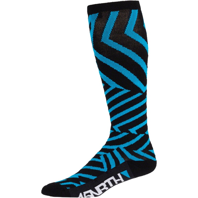 45NRTH Dazzle Midweight Knee Wool Sock – Blue, Small