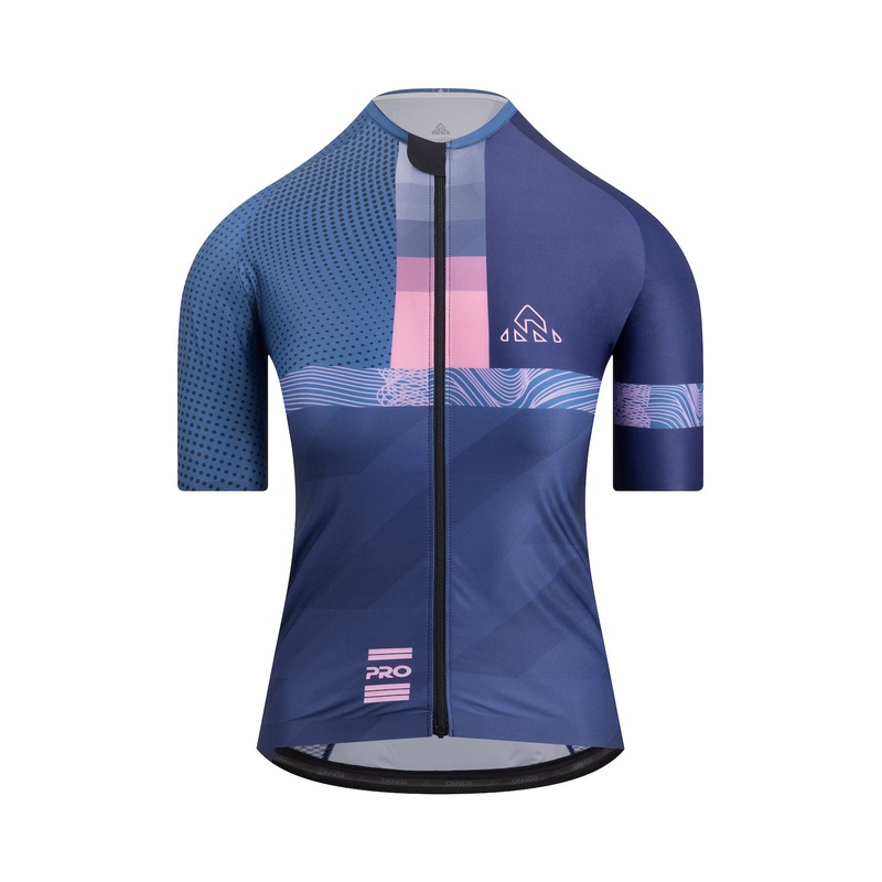 Women’s Eupoc Wind Pro Cycling Jersey Short Sleeve XS Blue / Pink