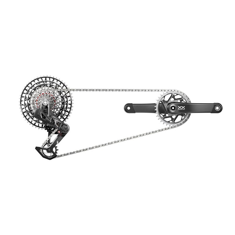 SRAM XX SL T-Type Eagle Transmission Groupset – 165mm Crank 34t Chainring AXS POD Controller 10-52t Cassette Rear Derailleur Chain