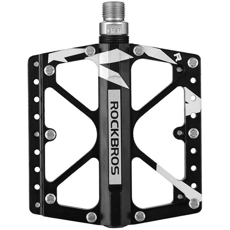 ROCKBROS Large Size Mountain Bicycle Aluminium Alloy Pedals-BLACK Black