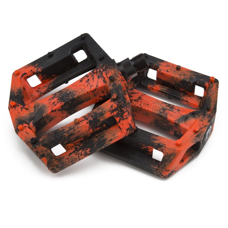 Mission BMX Impulse PC Platform Pedals – 9/16″ – Black & Orange