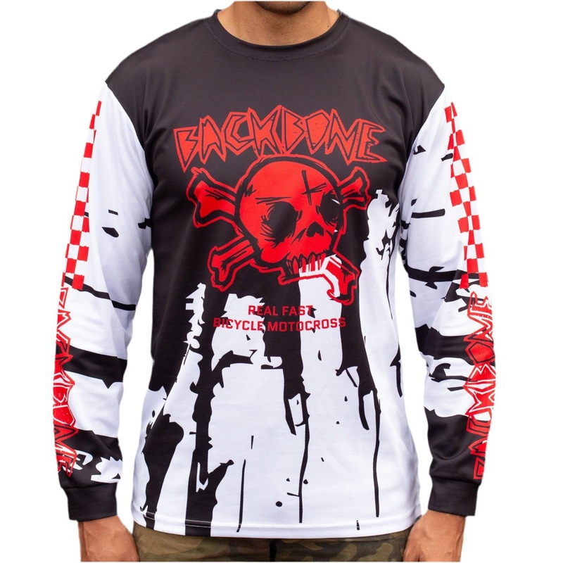 Backbone Real Fast Race Jersey / Gnar Drip (Adult) Black/White XS