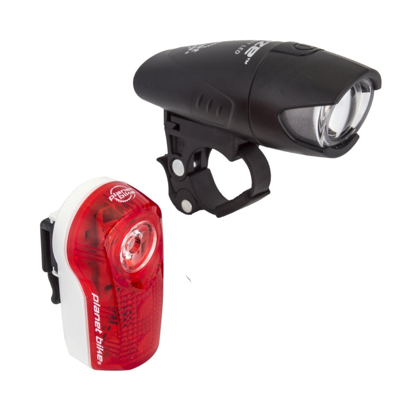 Planet Bike Blaze 1/2 watt/Superflash Headlight/Taillight Set – Black