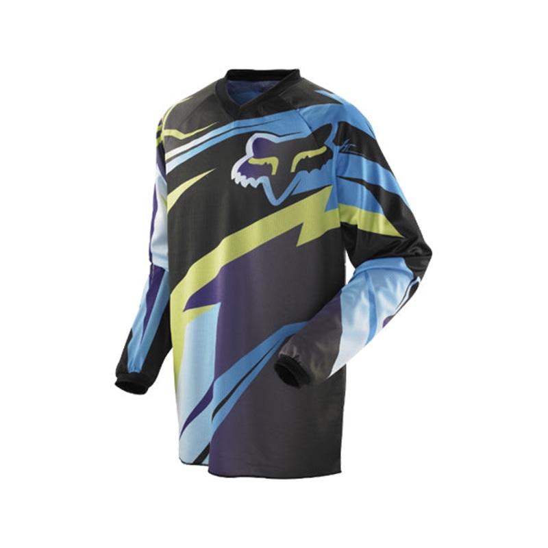 Fox Costa BMX Race Jersey-Blue Youth Small