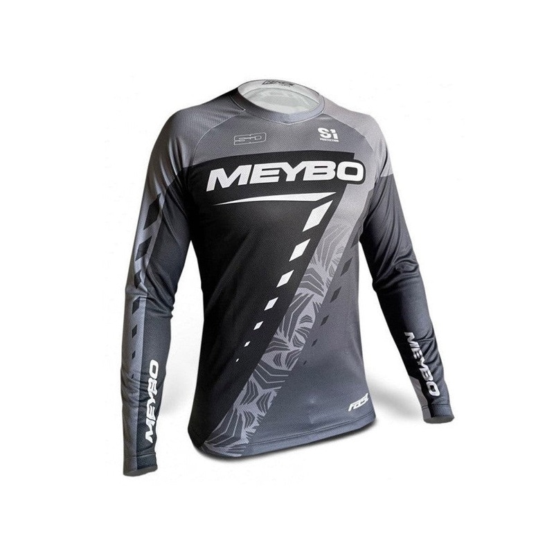 Meybo Slim Fit Race Jersey V5 Black/Grey L
