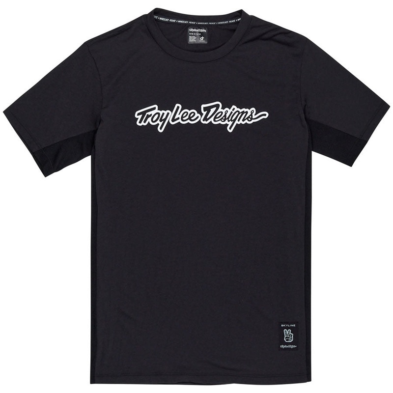 Troy Lee Designs Skyline Short Sleeve Ride Tee  Signature Black 2X-Large