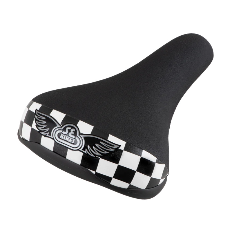 SE Racing Flyer Padded Railed Seat – Black w/ Black+White Checker