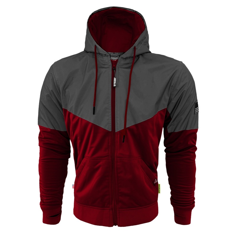 Ultra Reflective Hoodie Red Maroon Nebula with Pads Red Maroon Nebula XXS