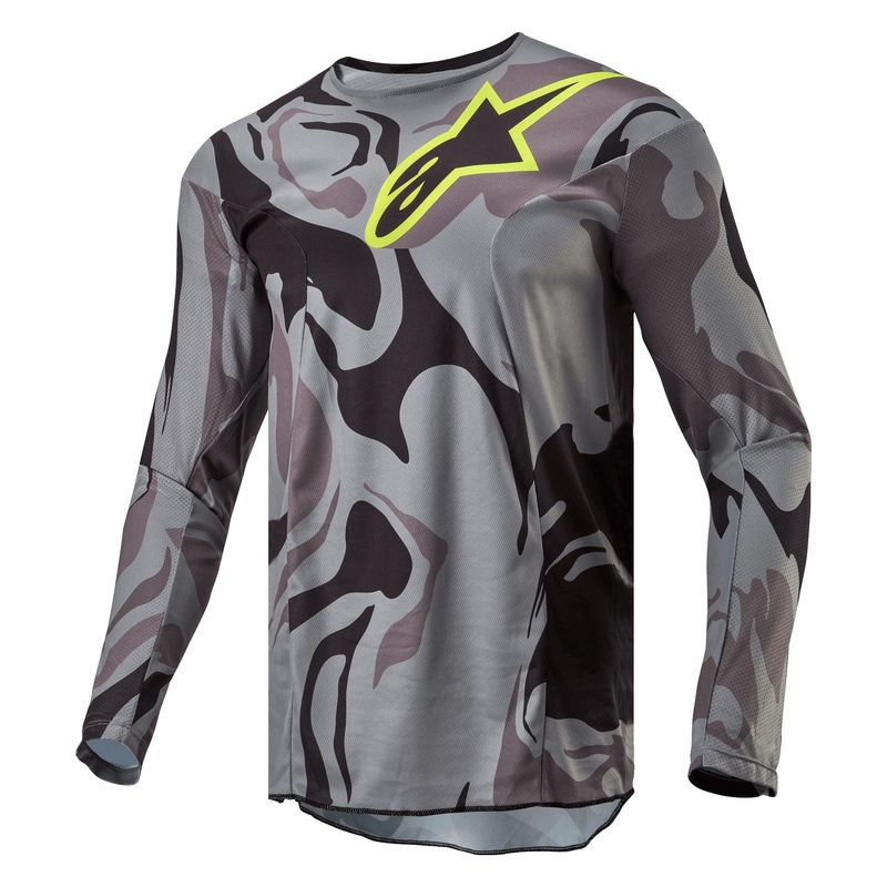 Alpinestars Racer Tactical BMX Race Jersey-Cast Grey/Camo Magnet Adult Small