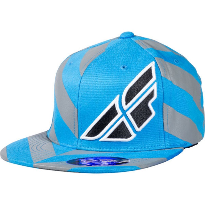 Fly Racing Fat Stripe Hat-Blue/Gray-Small/Medium