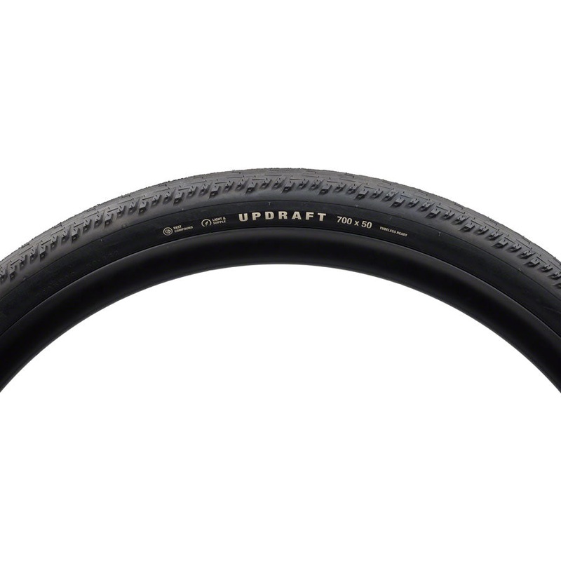 Teravail Updraft Tire – 700 x 50, Tubeless, Folding, Black, Light and Supple, Fast Compound