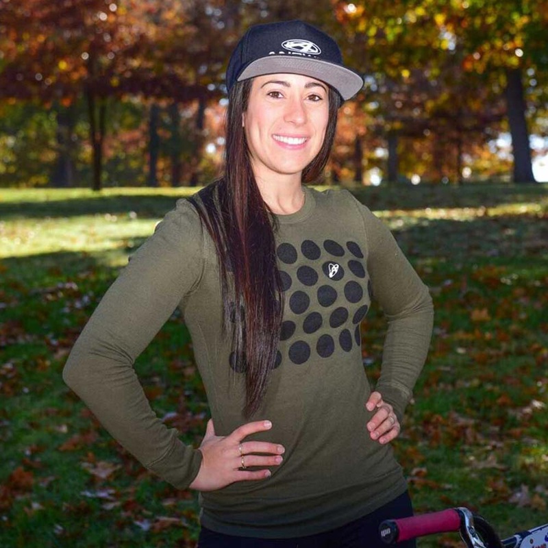 Answer Ladies Heart Logo Long Sleeve Thermal  Army Green Large