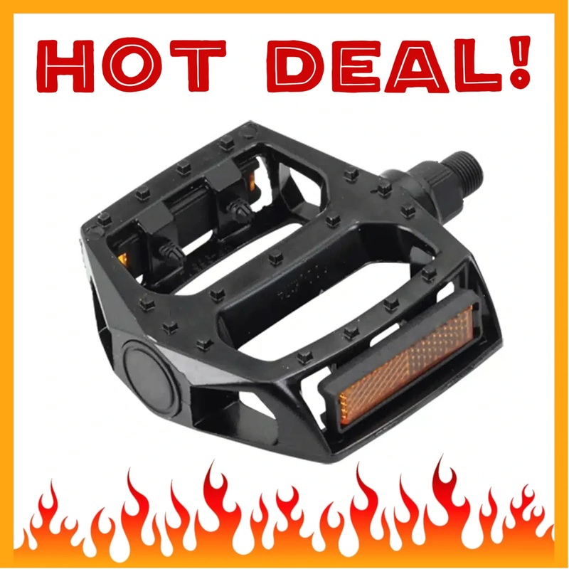RAVX Flat Aluminum Platform BMX Pedals – 1/2″ – Black