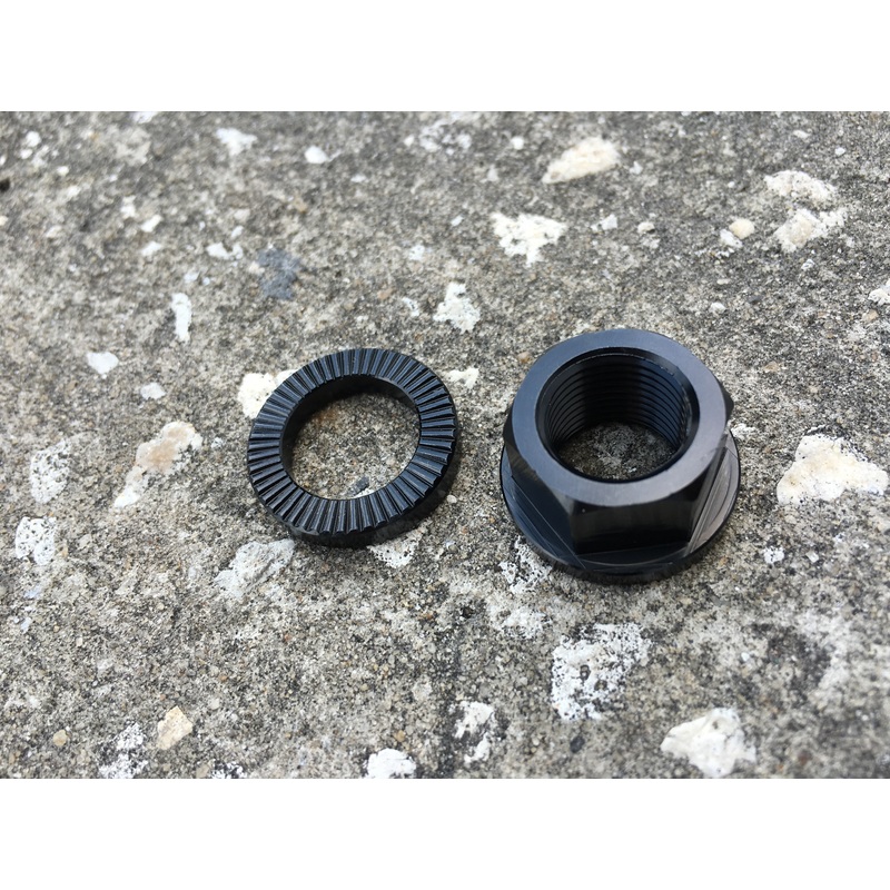 Redline 15mm Thru Nut and Spacer-Black