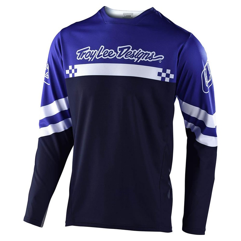 Troy Lee Sprint BMX Race Jersey Factory-Royal Blue/White Youth X-Small
