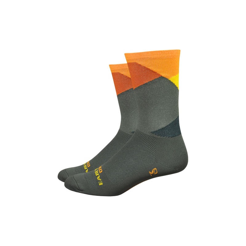 Sock DeFeet Ornot Intersection 6 Large Olive
