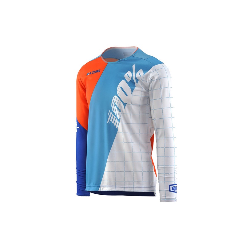100% R-Core DH BMX Race Jersey-White Youth Small