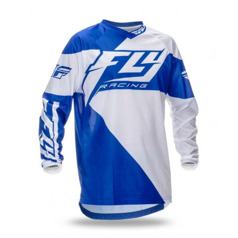 Fly Racing 2016 F-16 BMX Race Jersey-Blue/White Youth Small