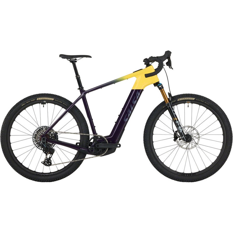 Tributary C Force XO AXS Transmission SUS Ebike – Amethyst/Yellow X-Small