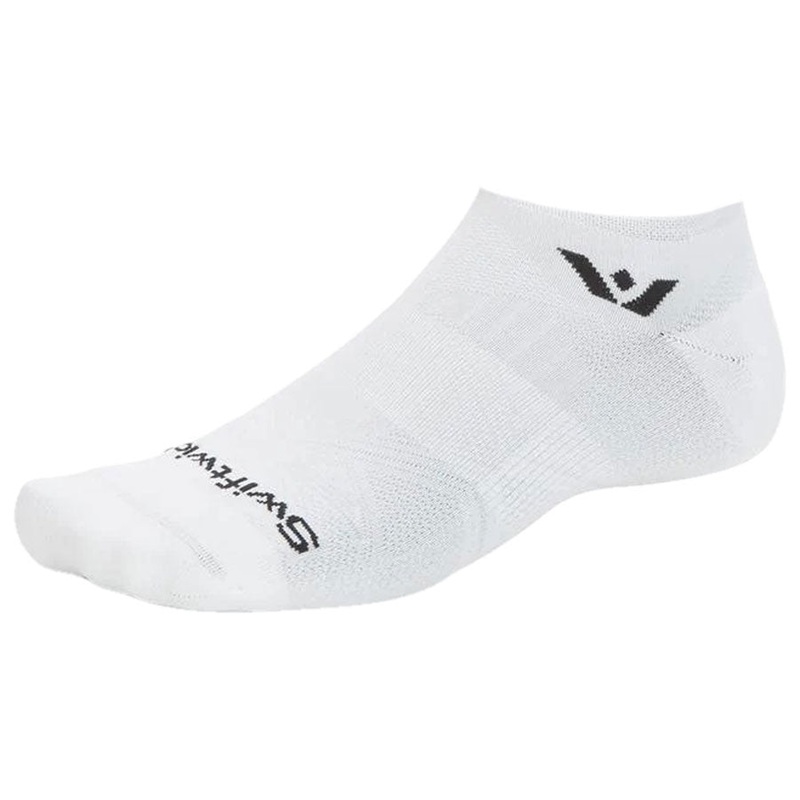Swiftwick Aspire Quarter Crew Socks – Circuit White XLarge