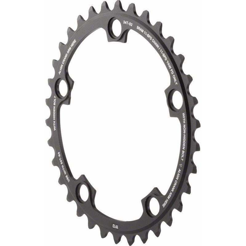11-Speed 34T 110mm BCD YAW Chainring, Use with 50T 110mm 34t