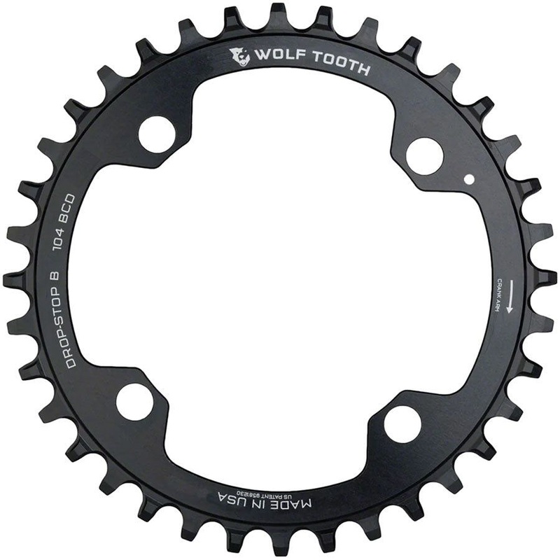 104 BCD Chainrings 104 BCD Chainring – 38t, 104 BCD, 4-Bolt, Drop-Stop B, Black