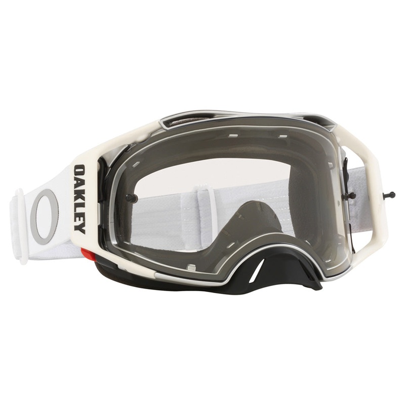 OAKLEY AIRBRAKE MX WHITE TUFF BLOCKS GOOGLE CLEAR