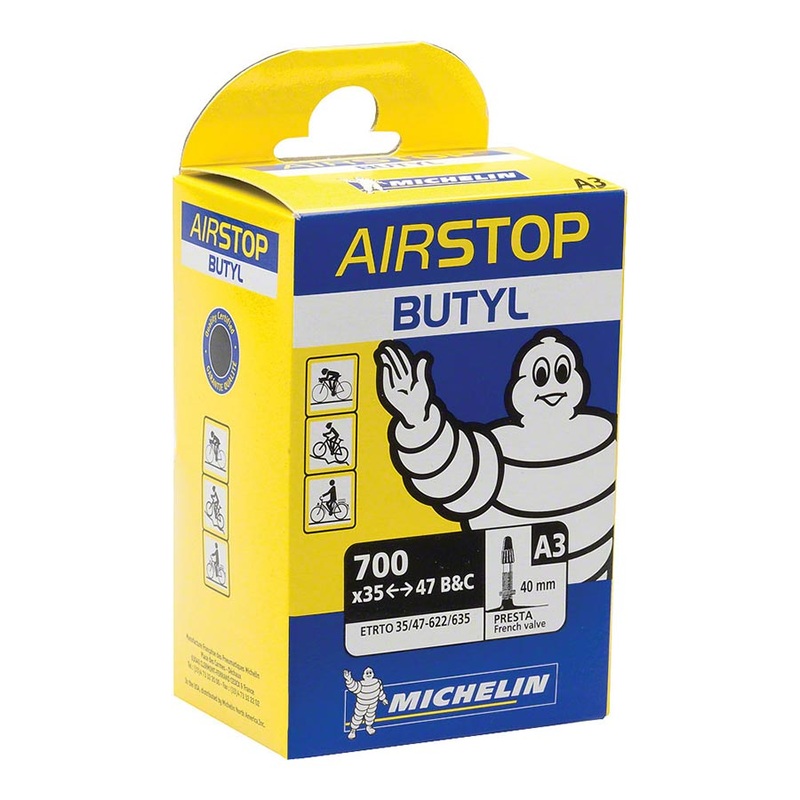 Michelin Airstop Butyl Tube Presta 40mm 700×35-47C