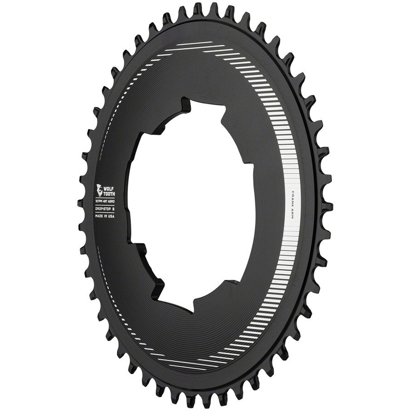 Wolf Tooth Aero 107 BCD Chainring – 48t, Optimized for SRAM Eagle and Flaptop Chains, Drop-Stop B, Black