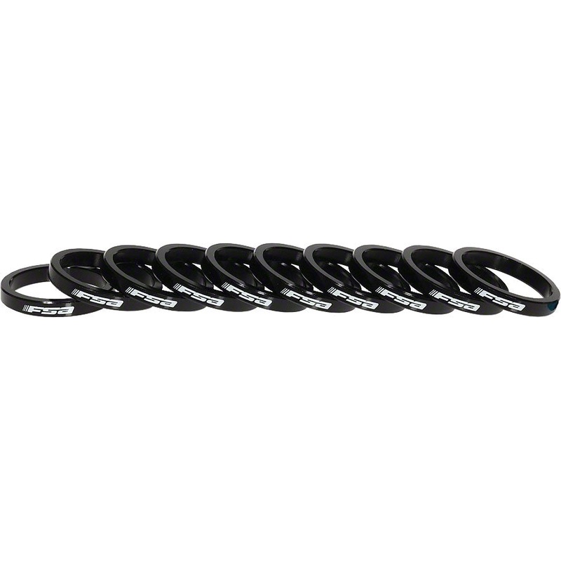 Bag of 10 1-1/8″x5mm Alloy Headset Spacers with Logo