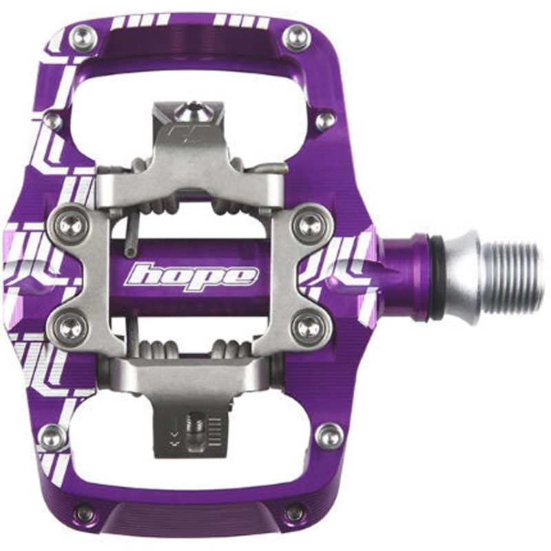 Hope Union TC Pedals – Dual Sided Clipless with Platform 9/16″ Purple