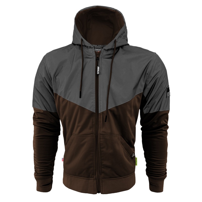 Ultra Reflective Hoodie Brown Nebula with Pads Brown Nebula XXS