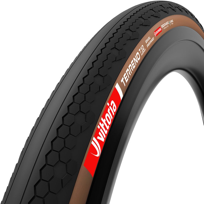 Vittoria Terreno T10 Hardpack Tire – 700 x 40 Tubeless Folding BLK/Brown Gravel Endurance Graphene G2.0