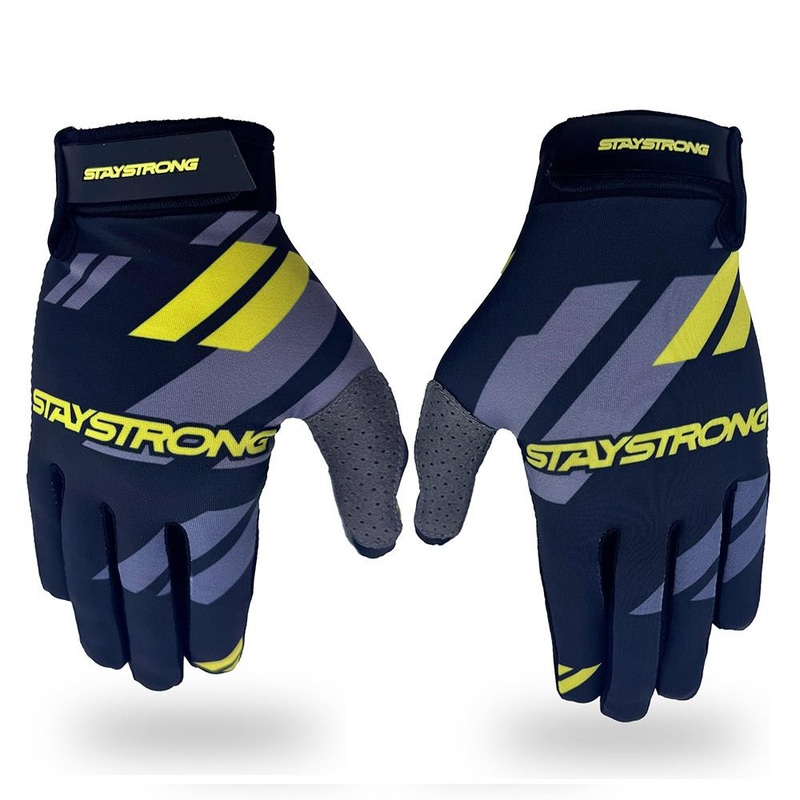 Stay Strong Multi Chevron Gloves – Black/Yellow Small