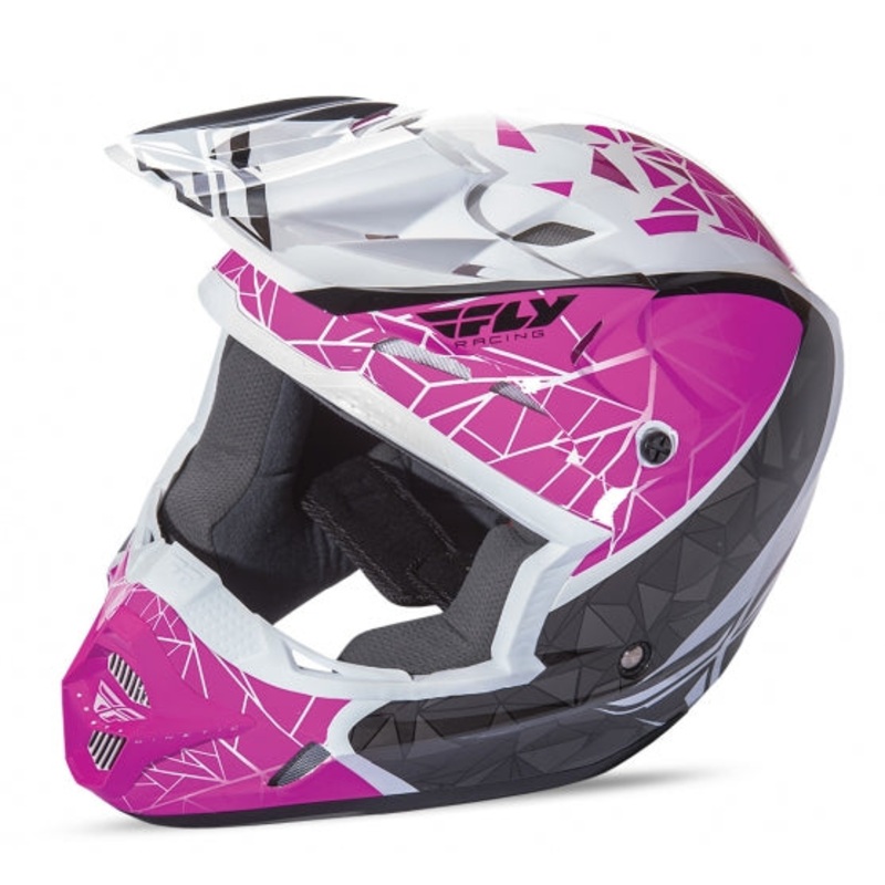 Fly 2018 Kinetic Crux Helmet-Pink/Black/White Youth Small