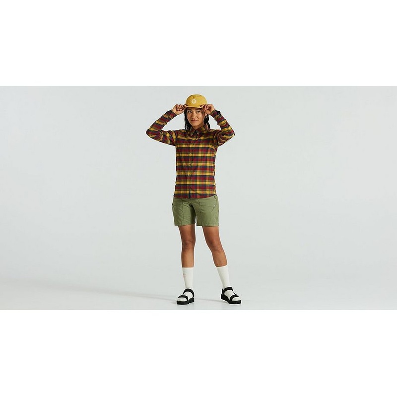 Specialized s/f riders flannel shirt ls wmn multi flag check s