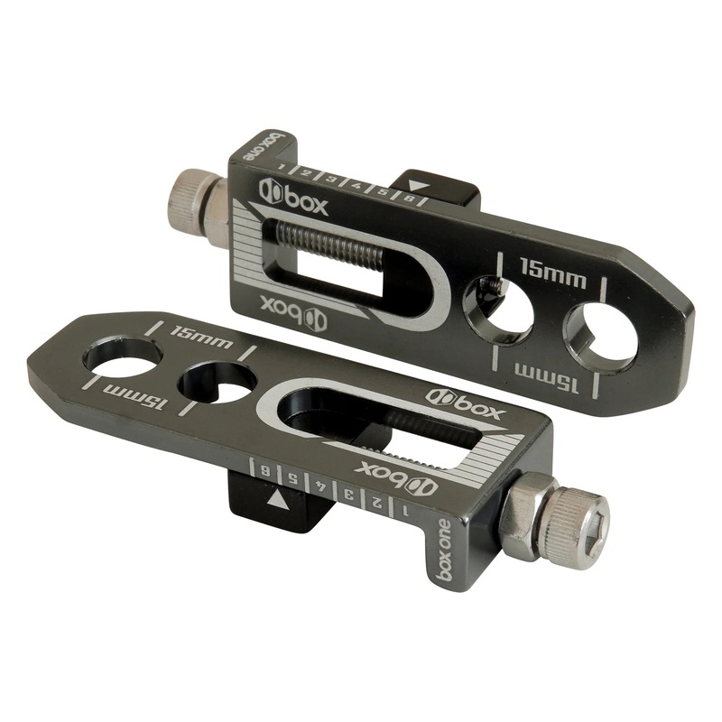 Box One 3/8″ BMX Chain Tensioners – Pair – Gunmetal Gray