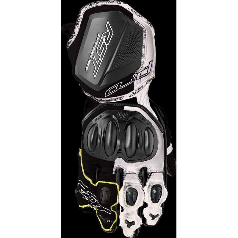 RST Pro Series Gp D3o Gloves Black/White Leather Xl Black/White X-Large