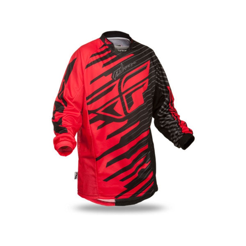 Fly Racing 2014 Kinetic Shock BMX Race Jersey-Red/Black Youth Small