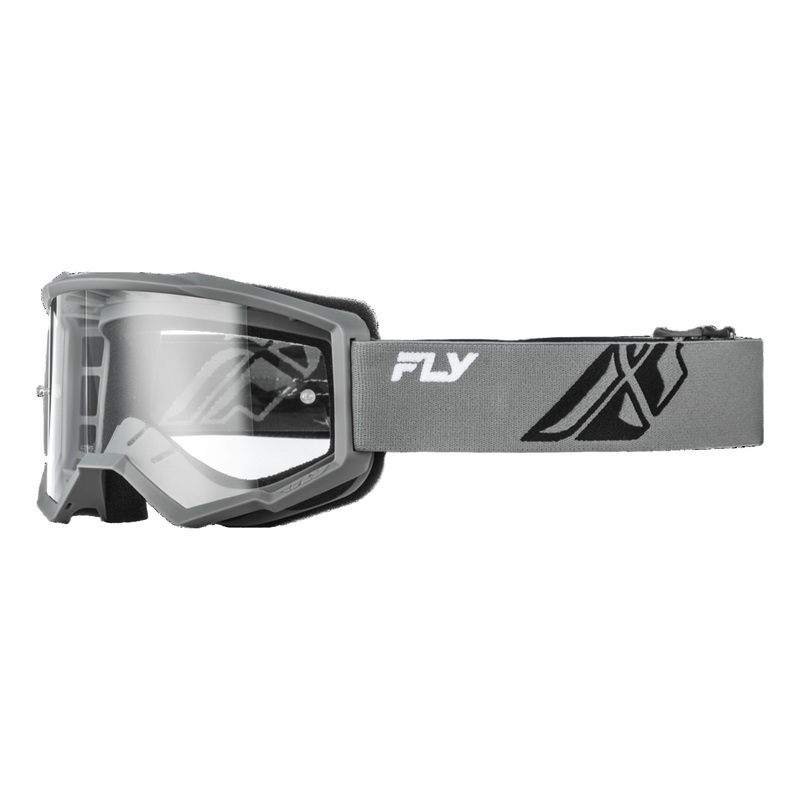 Fly Racing Focus Goggles-Grey/Black With Clear Lens Youth
